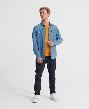 Superdry Organic Cotton Collective Férfi Pólók Arany | HMADC0437